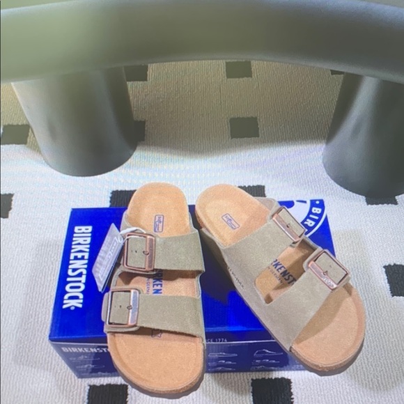 Birkenstock Shoes - Birkenstock Brown Sandals with Cork Footbed and Adjustable Straps